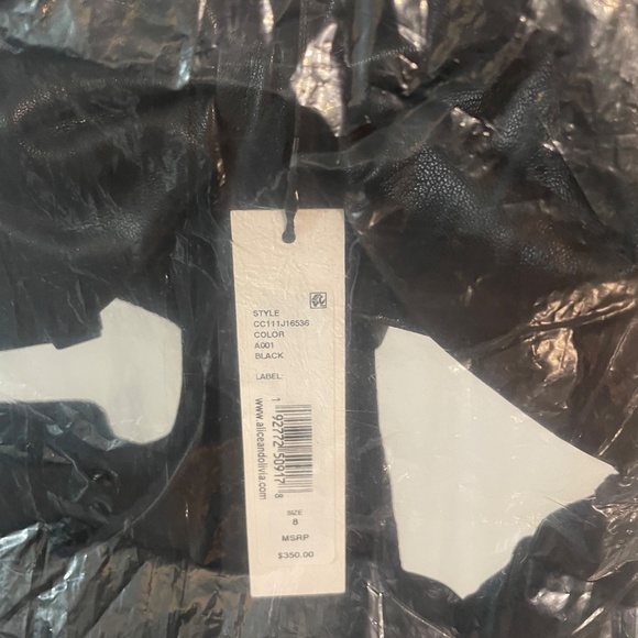 NWT ALICE+OLIVIA HAVANA VEGAN LEATHER MAXI DRESS SIZE 8 - Picture 3 of 6